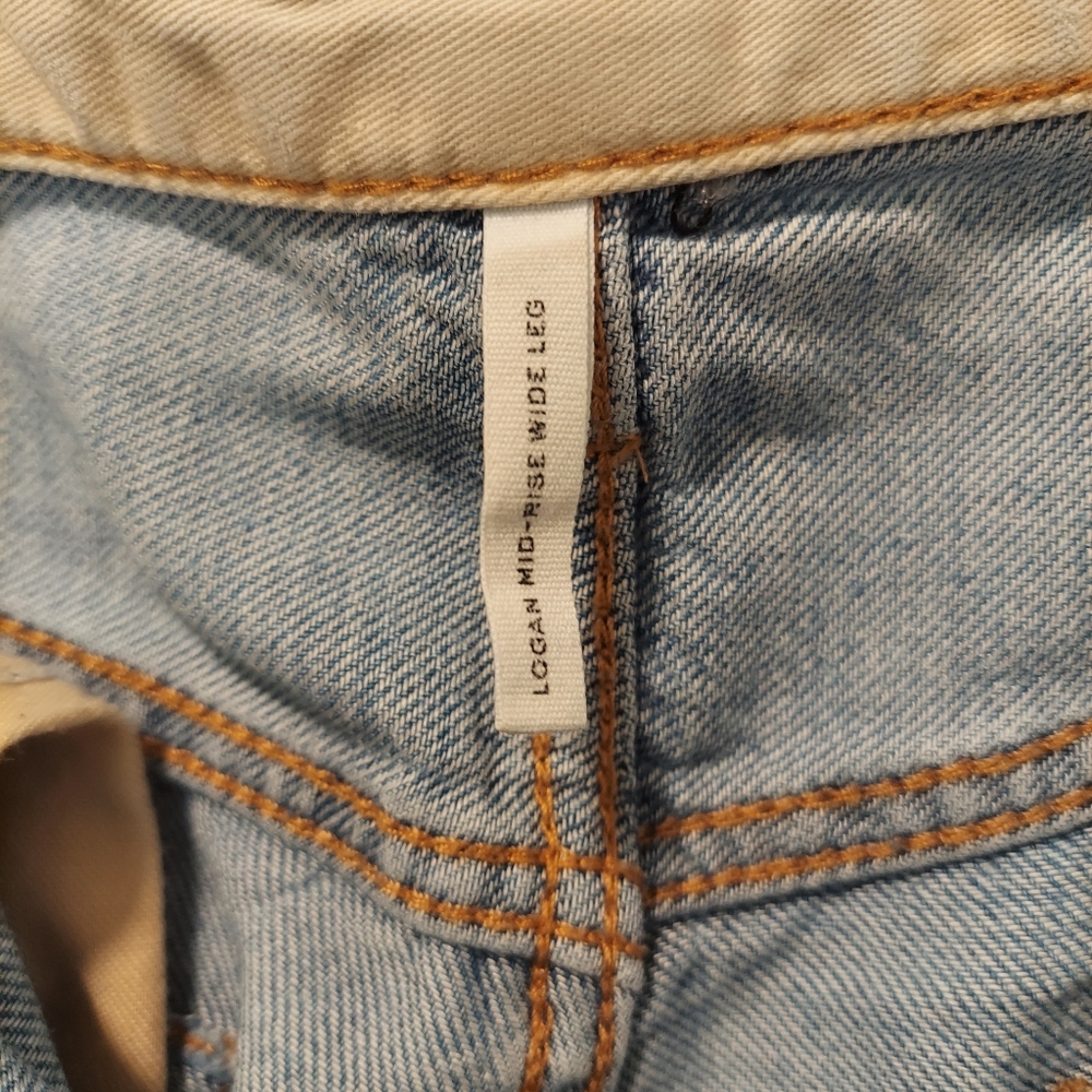 rag & bone Featherweight Logan Mid-Rise Wide-Leg Jeans Sz 27 - Picture 10 of 12